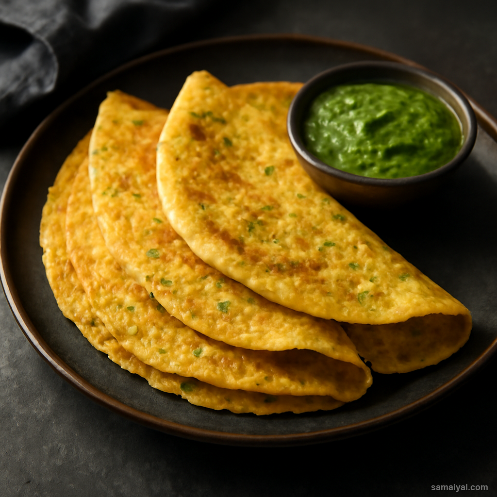 Chhattisgarhi Cheela Moong Dal Breakfast Crepe
