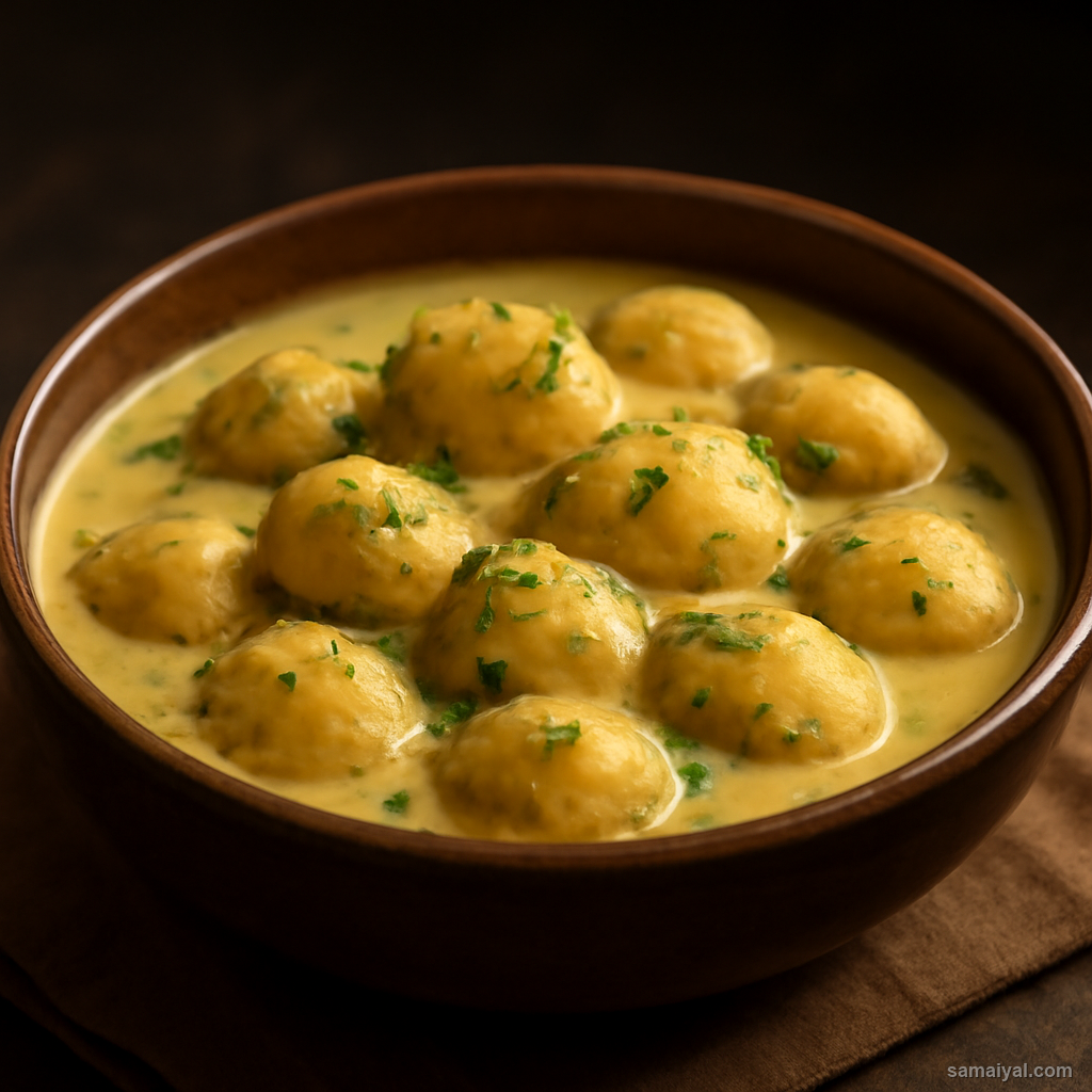 Dum Aloo Lucknowi White Potato Curry