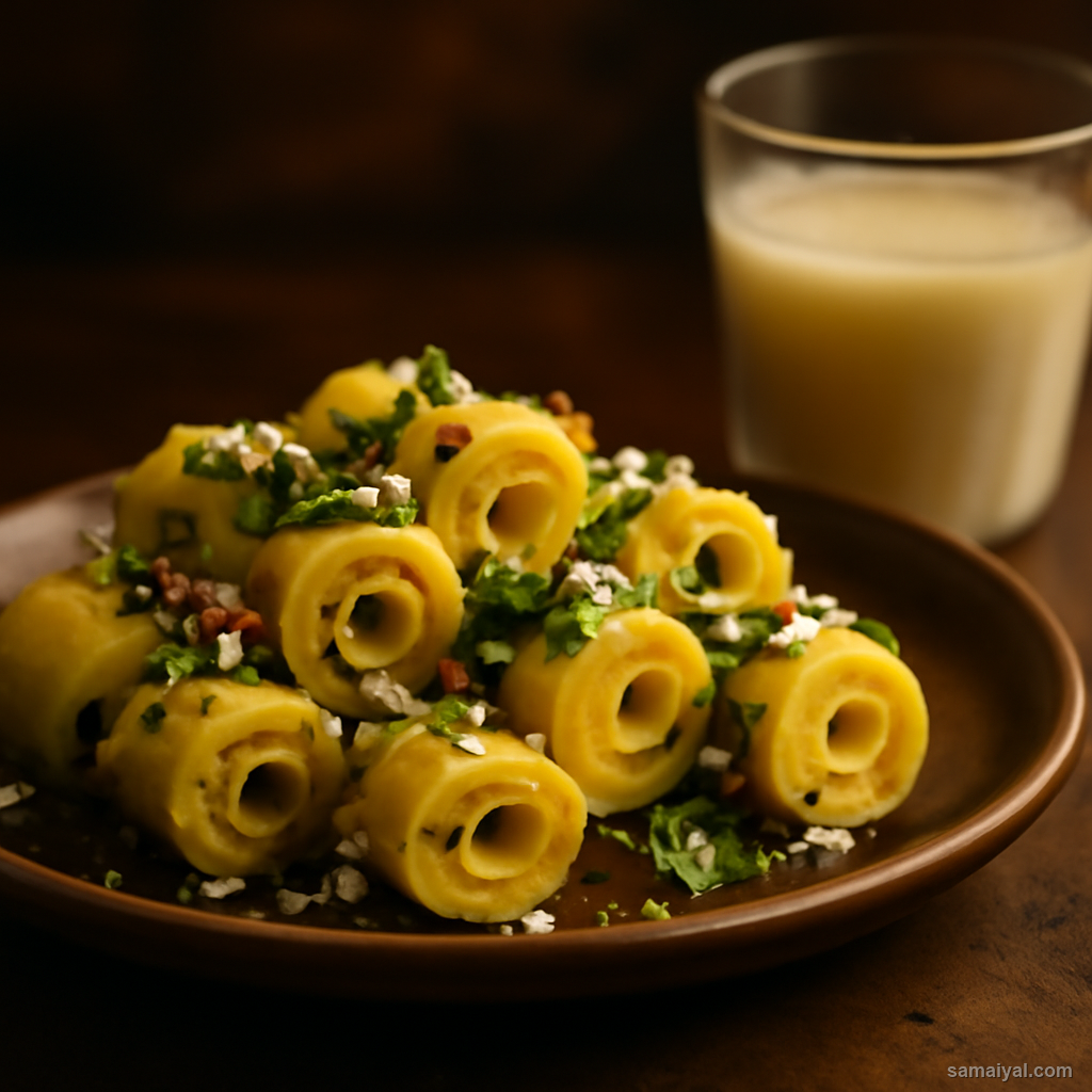 Gujarat Khandvi Gram Flour Roll Yogurt Tempered Classic
