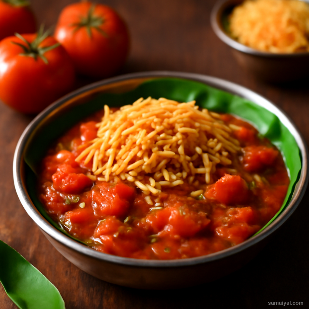 Gujarat Sev Tameta Nu Shaak Tomato Sev Curry Simple