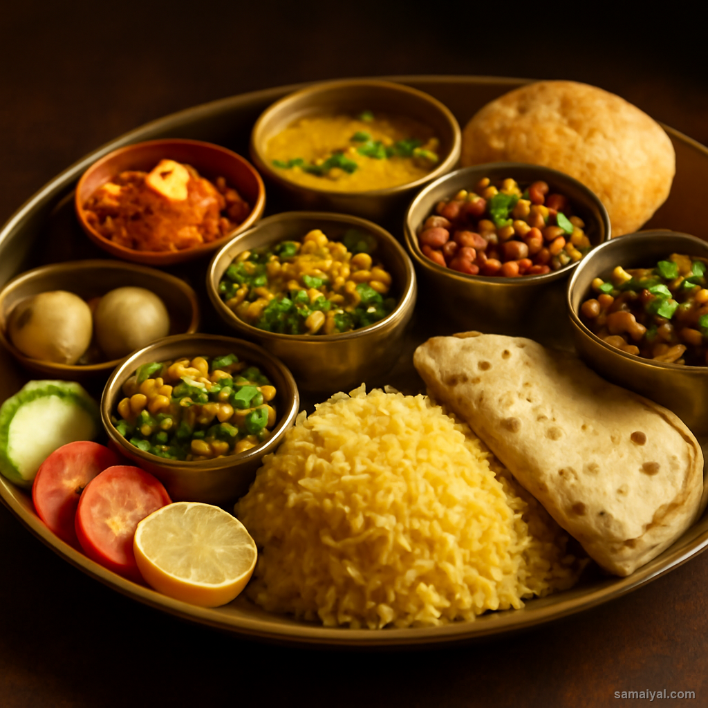 Gujarati Jain Thali No Root Vegetable Celebration