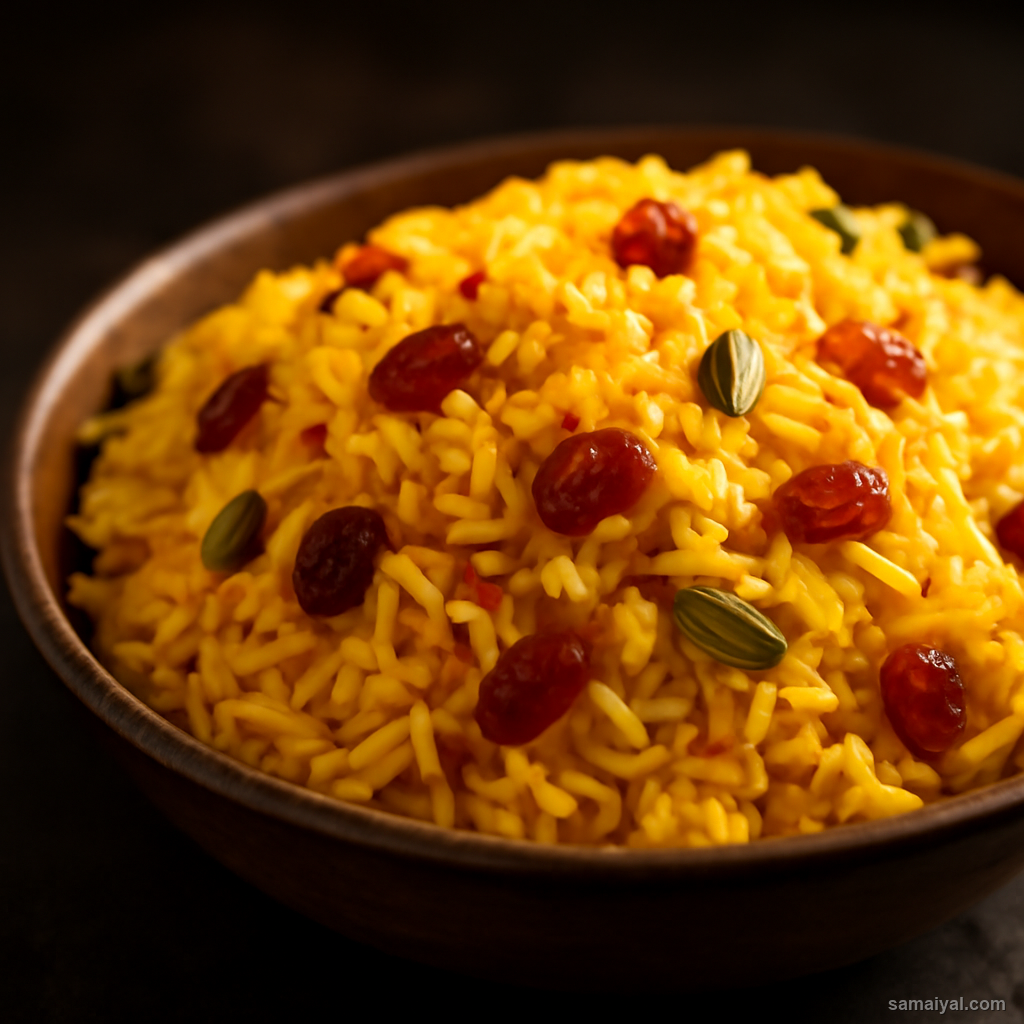 Haryanvi Mithe Chawal Sweet Saffron Rice