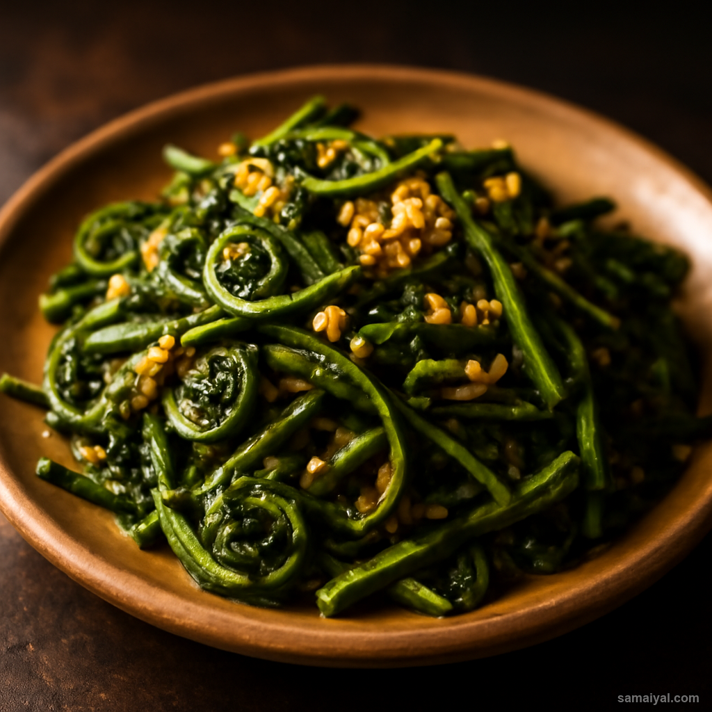 Himachal Lingdu Fiddlehead Fern Wild Spring Mountain Garlic