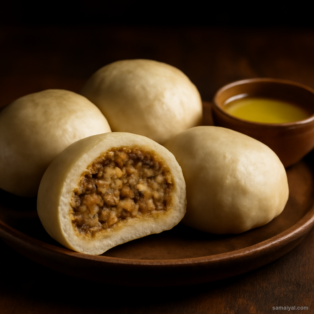 Himachal Siddu Steamed Stuffed Wheat Bread