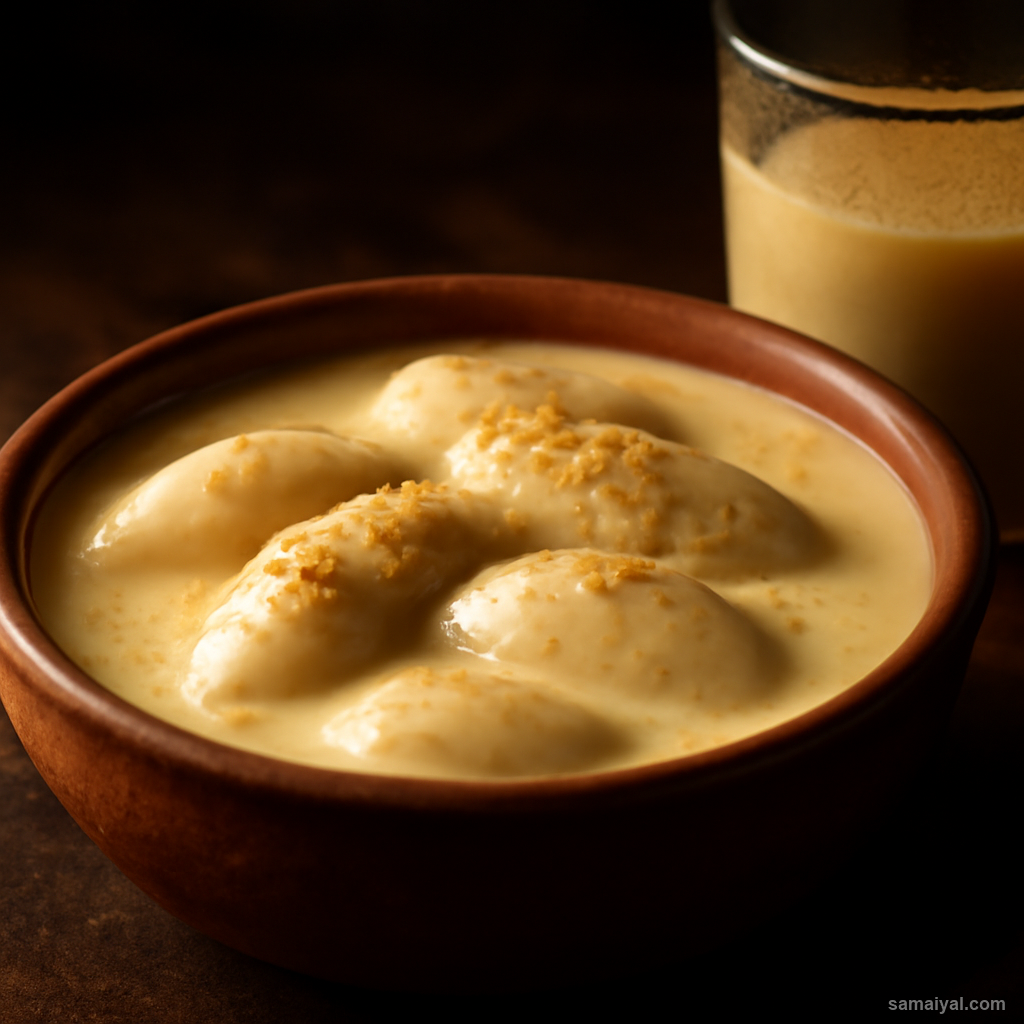 Jharkhand Dudh Pitha Steamed Rice Milk Dumpling Sweet