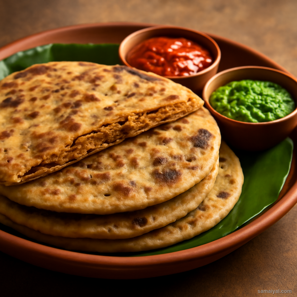 Jharkhand Sattu Paratha Roasted Gram Stuffed Breakfast Flatbread