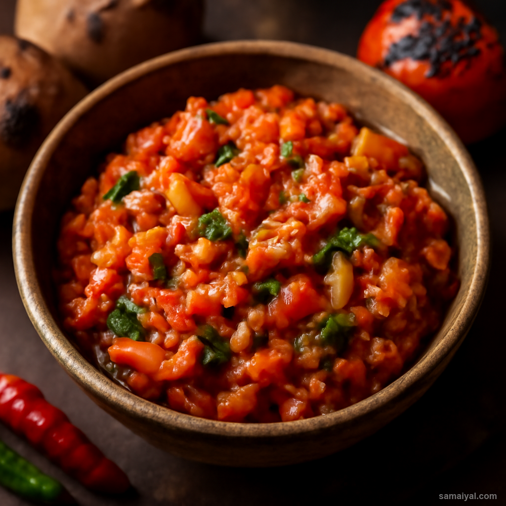 Jharkhand Tomato Chokha Flame Roasted Smoky Mash Litti Trio