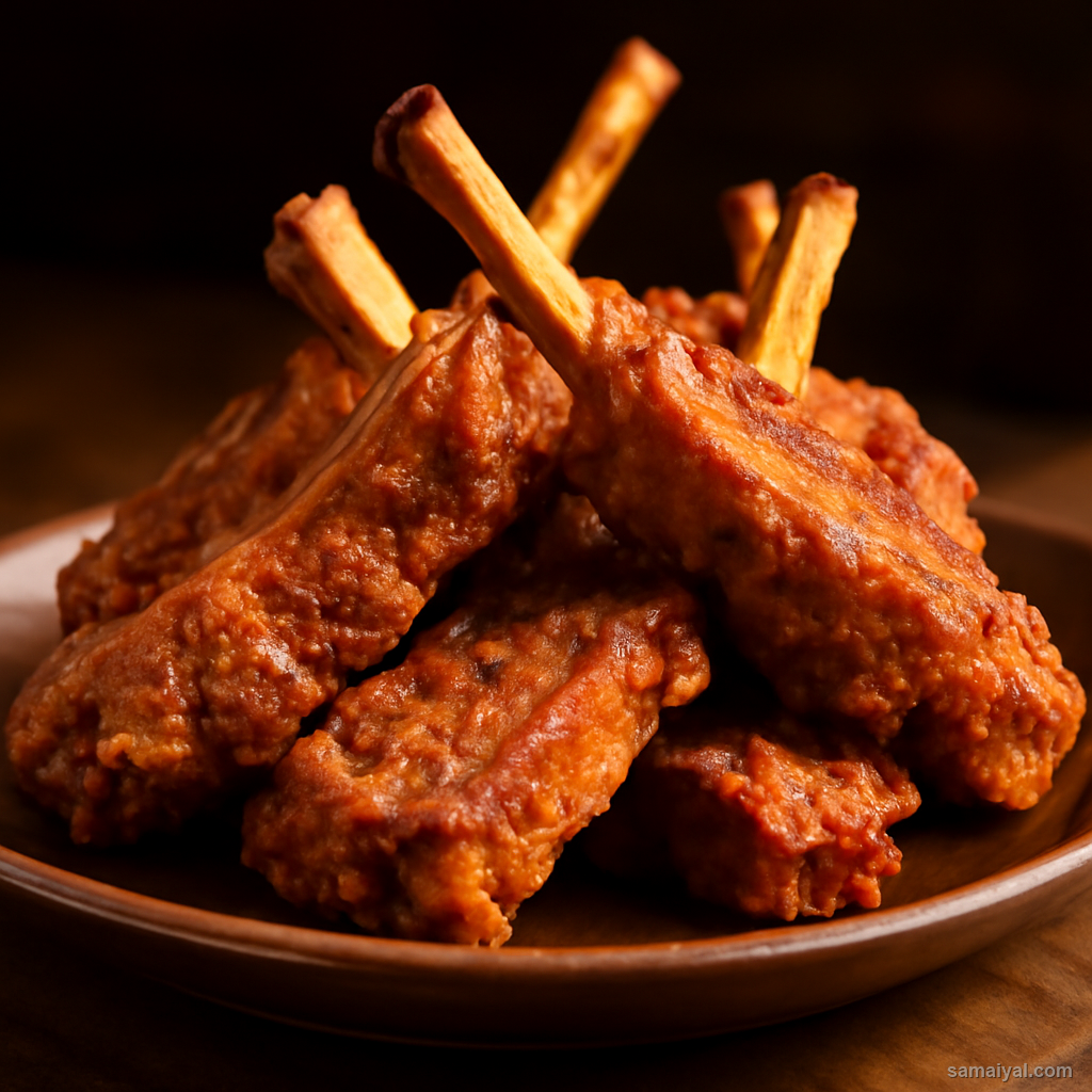 Kashmir Tabak Maaz Crispy Fried Lamb Ribs Milk Wazwan