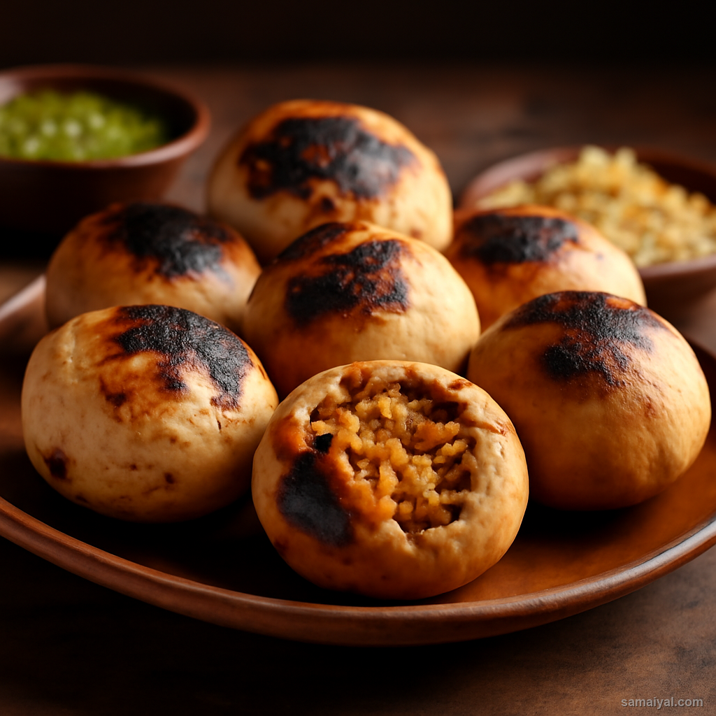 Litti Banarasi Wheat Ball Stuffed