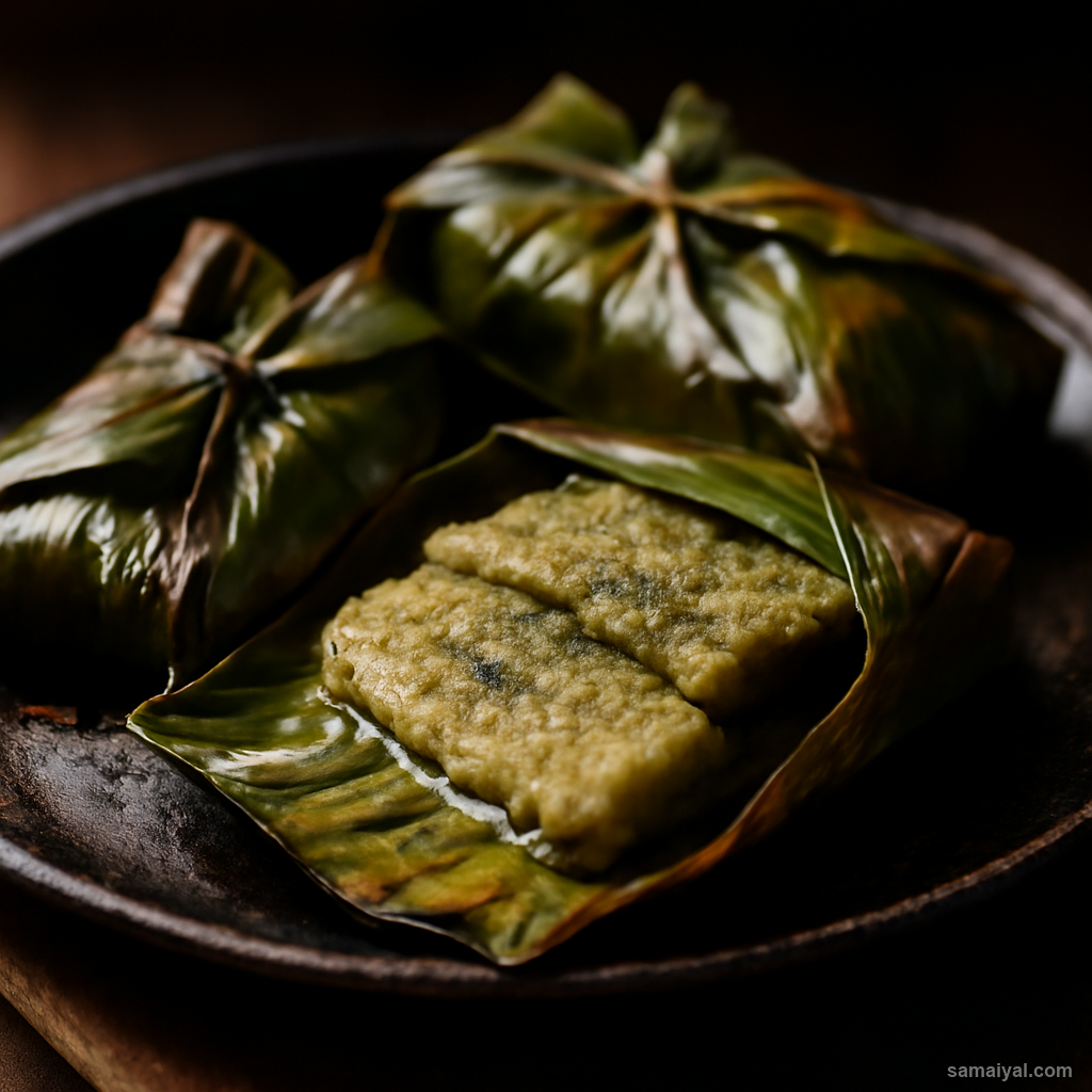 Macher Paturi Fish Steamed In Banana Leaf