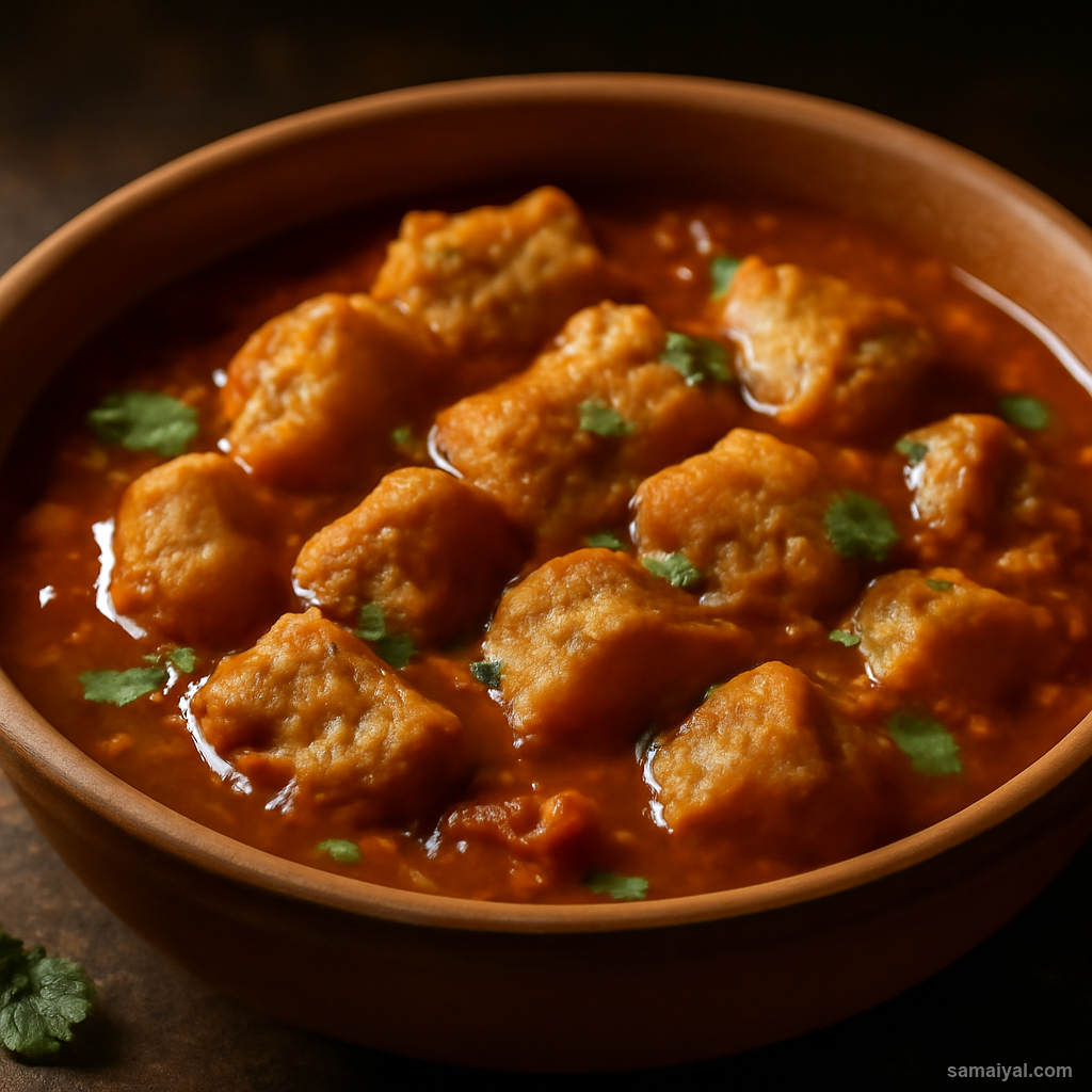 Madhya Pradesh Chakki Ki Shak Wheat Chunk Curry
