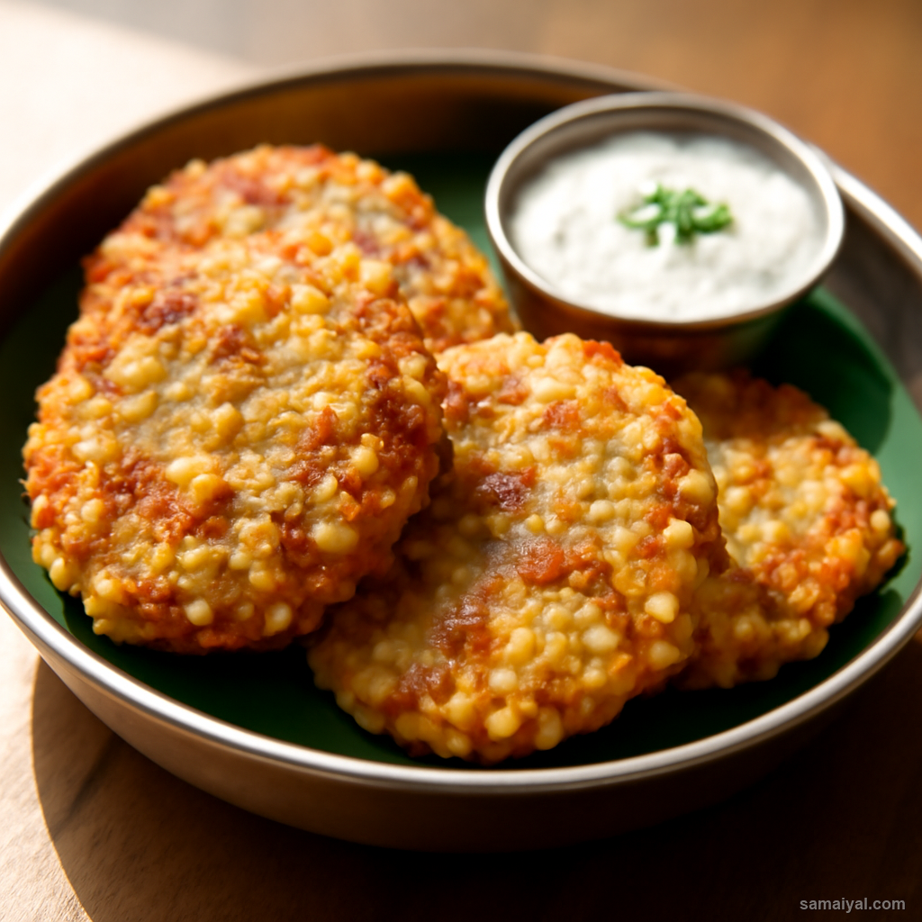 Maharashtra Sabudana Vada Fasting Sago Potato Peanut Crispy