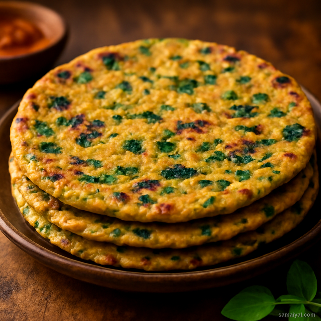 Methi Makki Paratha Fenugreek Corn Flatbread