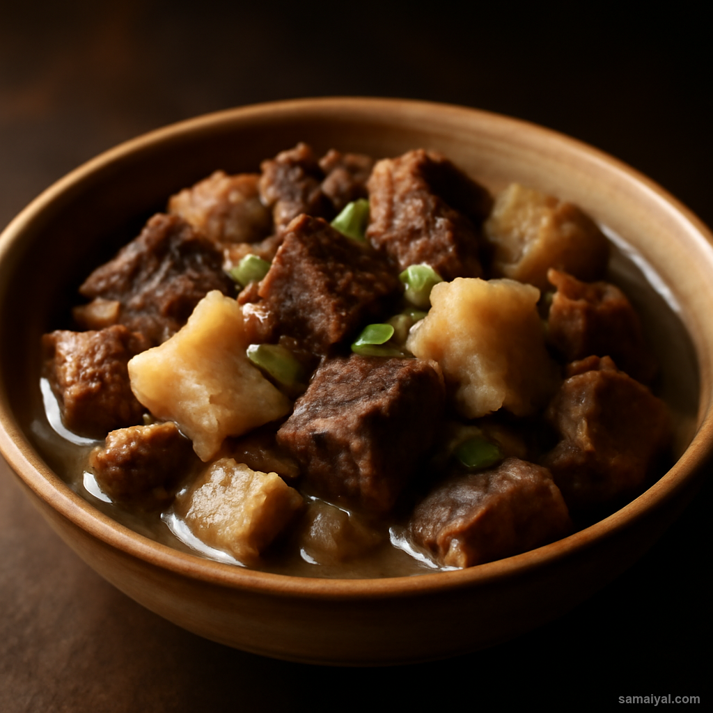 Mizoram Arnei Beef Pork Boiled Mixed Mizo Preparation