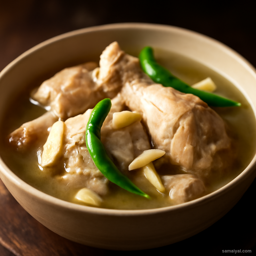Mizoram Chicken Mizo Style Simple Ginger Garlic Boiled