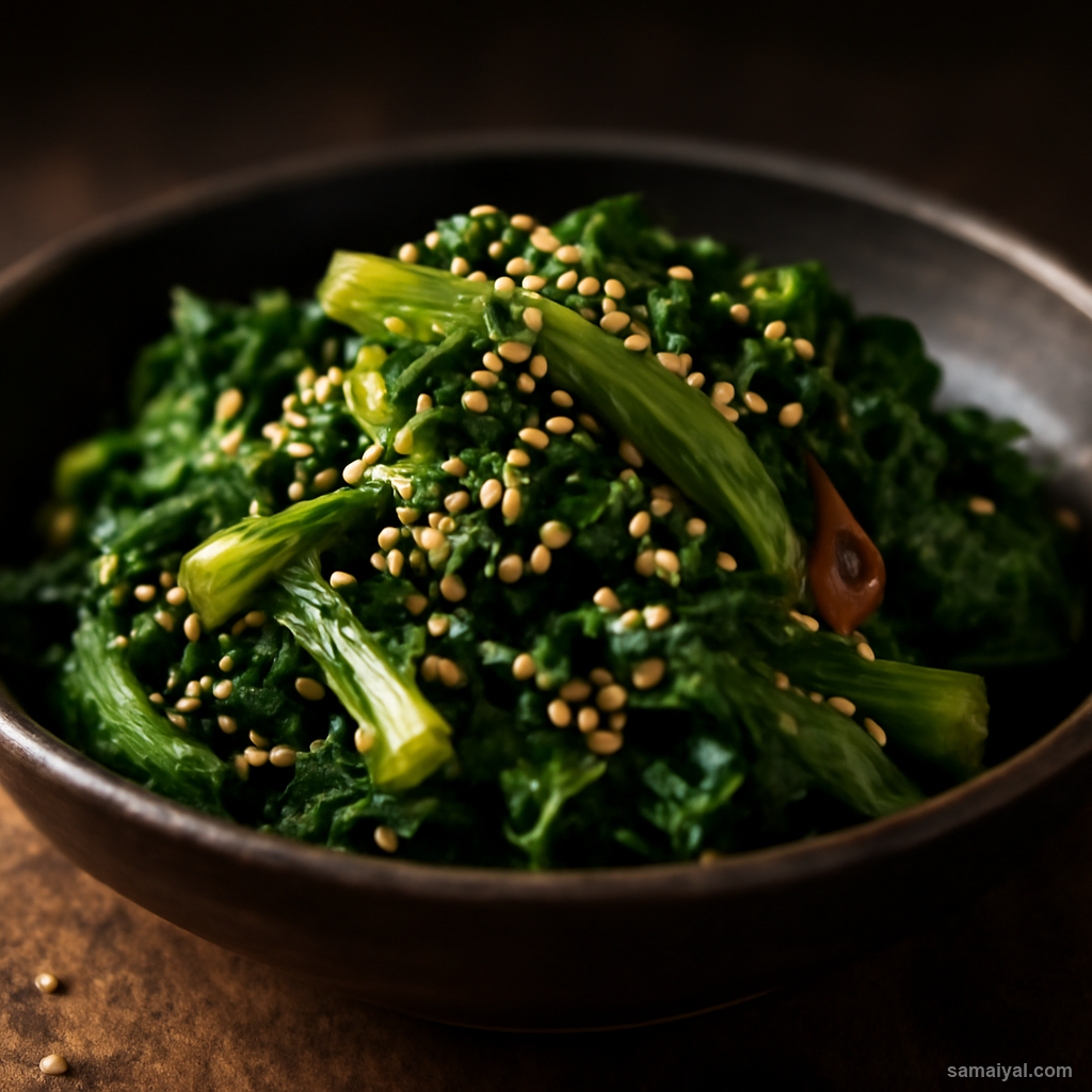 Nagaland Boiled Green Vegetables Sesame Naga Simple Daily