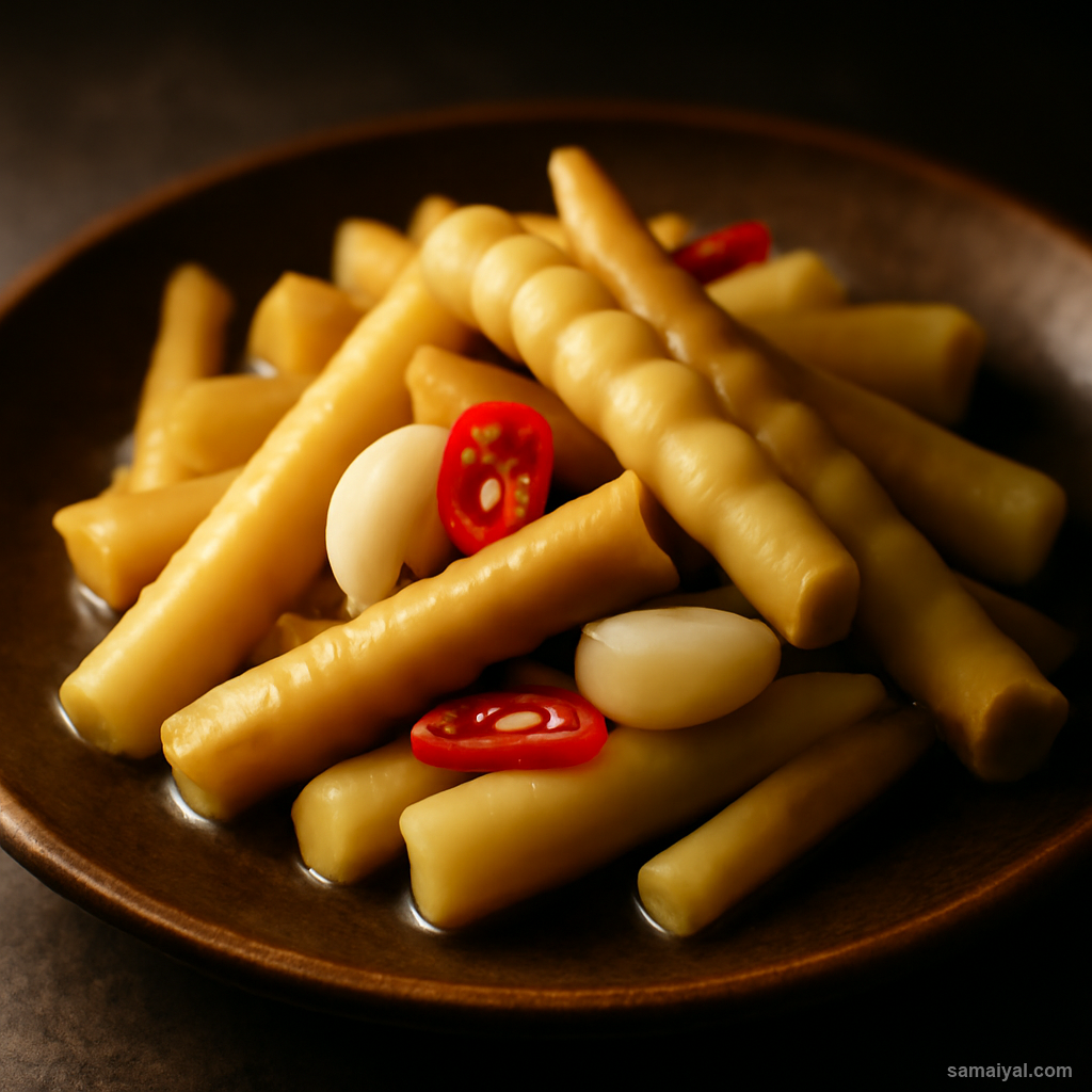 Nagaland Naga Village Bamboo Young Shoots Minimal Garlic