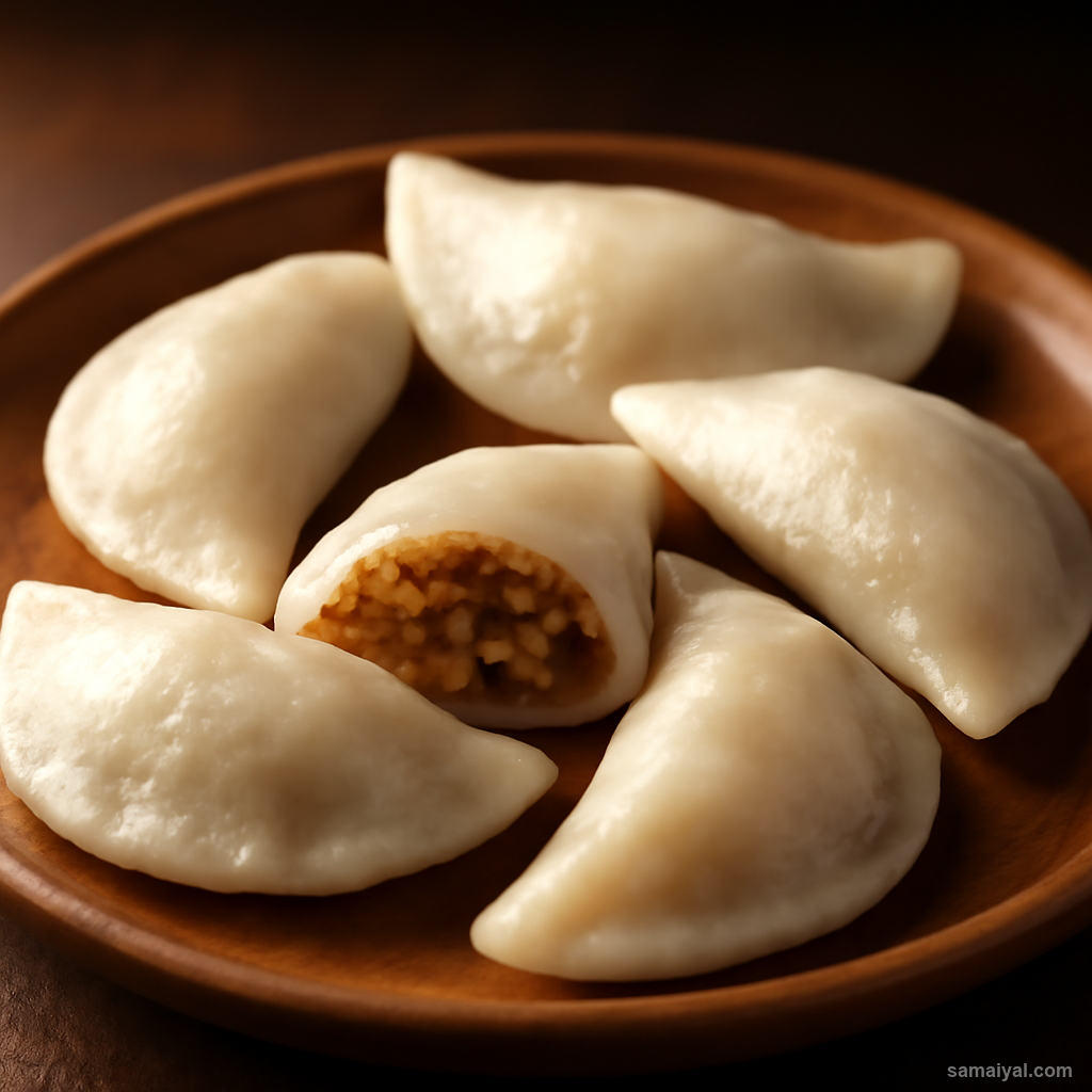 Odisha Pitha Steamed Rice Coconut Dumpling