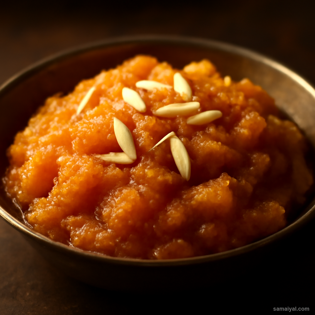 Punjabi Suji Halwa Sheera Temple Sweet