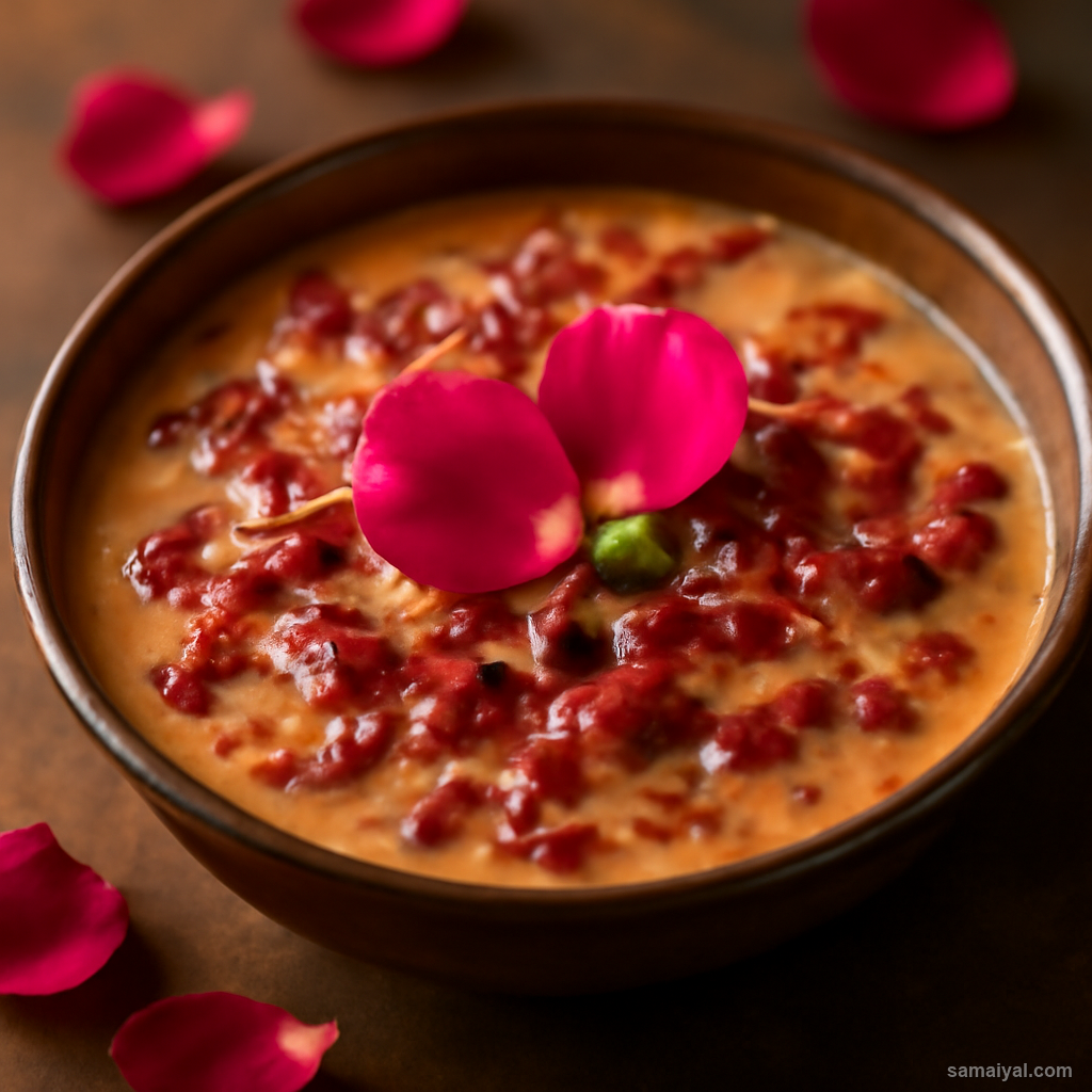 Rajasthani Gulab Ki Sabzi Rose Petal Curry
