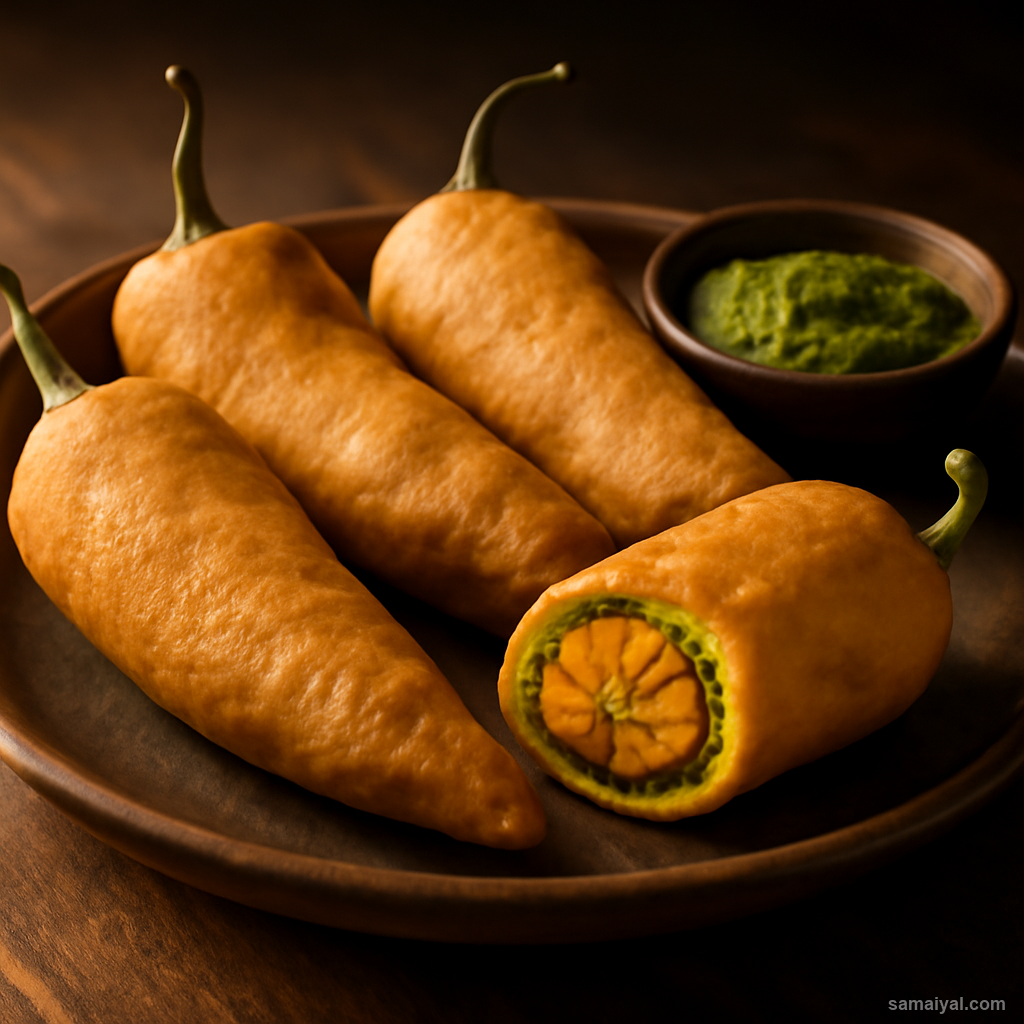 Rajasthani Mirchi Vada Chilli Fritter