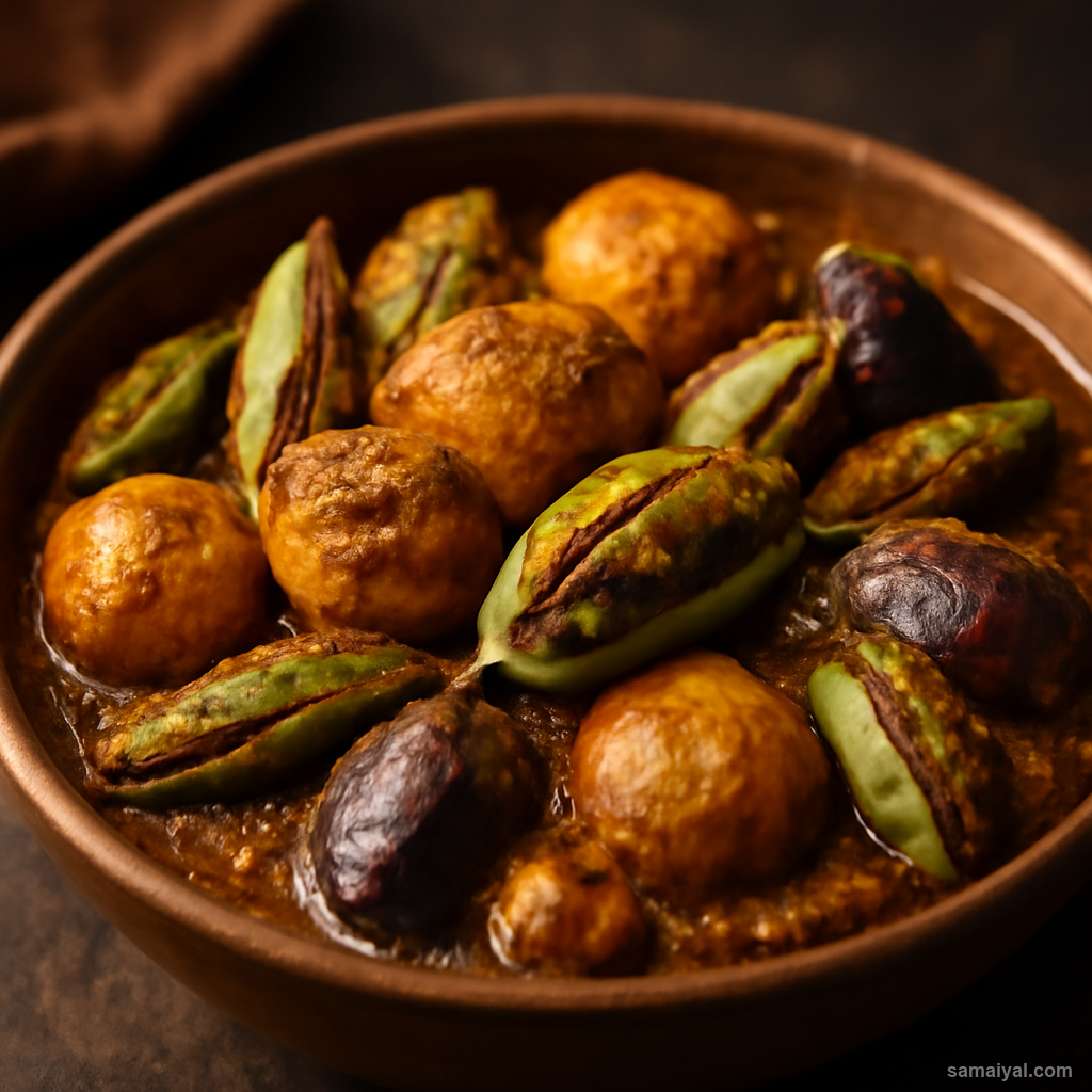 Saurashtra Undhiyu Stuffed Surti Papdi Version