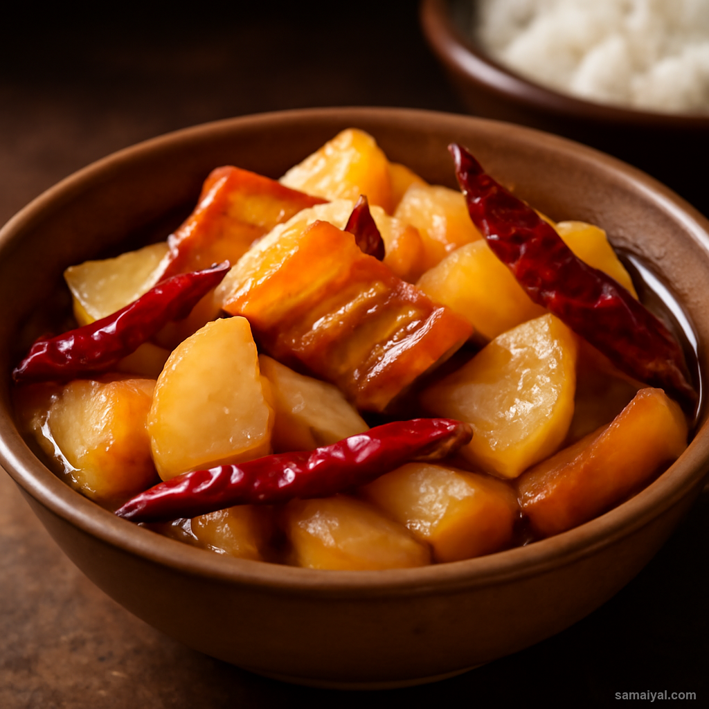 Sikkim Phagshapa Pork Radish Dried Chilli Sikkimese