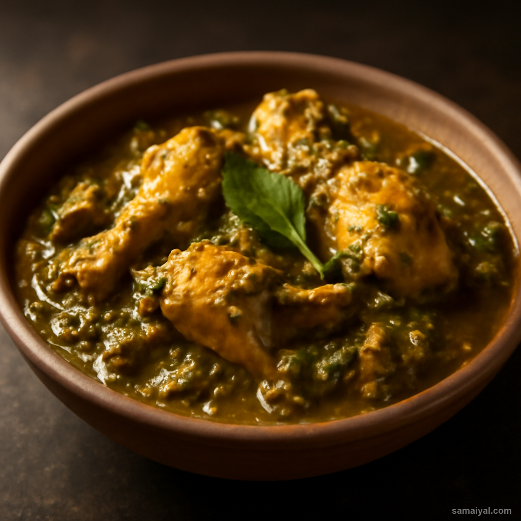 Telangana Gongura Chicken Sorrel Leaf Tangy Tender Curry