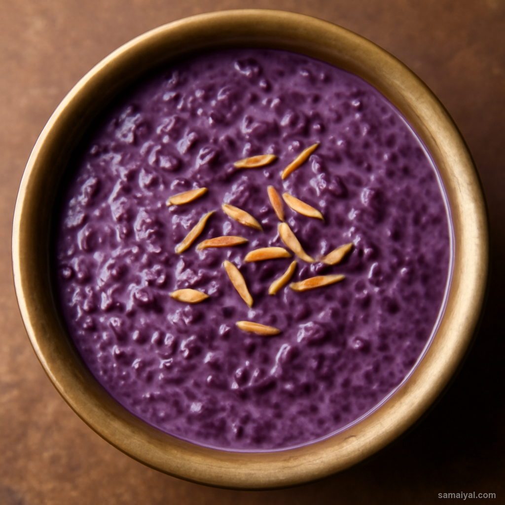Tripura Chak Hao Black Rice Kheer Purple Tripuri Manipuri Sweet