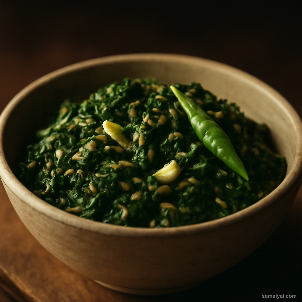Tripura Thaibra Mustard Greens Sesame Boiled Mountain Saag